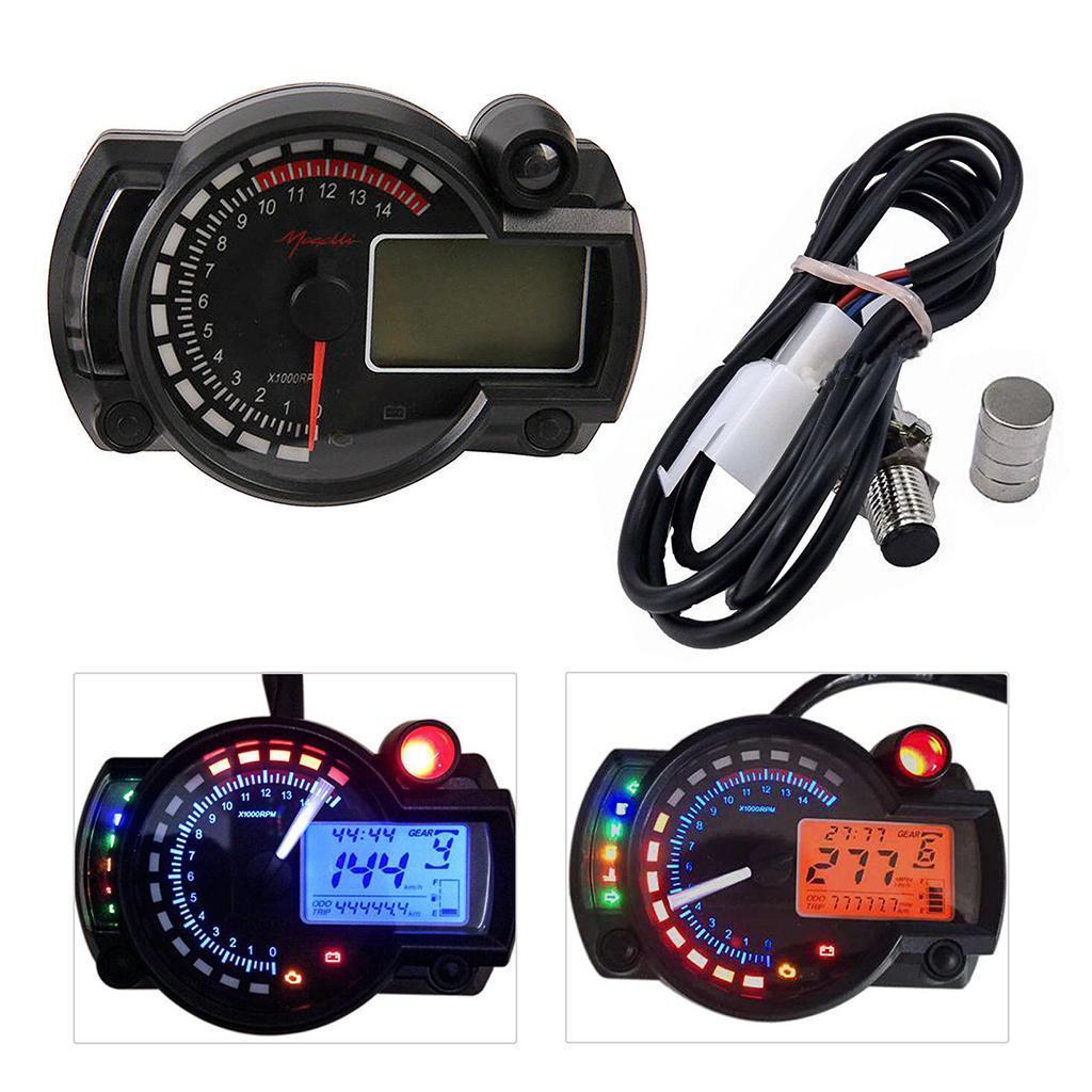Motorbike Motorcycle Digital Sensor Tachometer 14000RPM