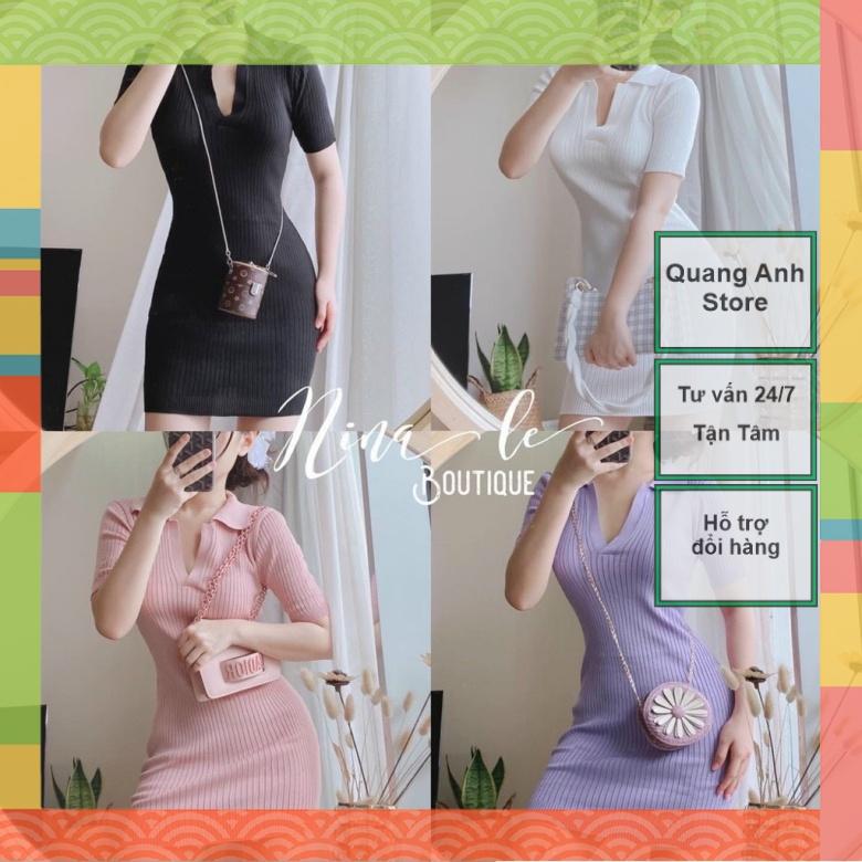 Váy Len Cổ Đức Trơn_Đầm Len Body