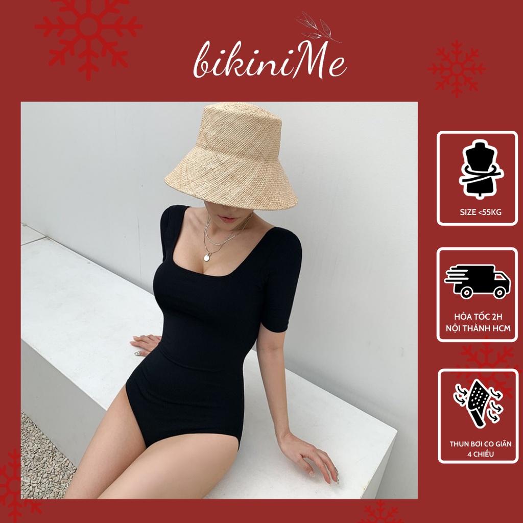 Bikini, đồ bơi một mảnh cổ vuông ôm body kiểu dáng basic lưng dây ngang bikiniMe R64