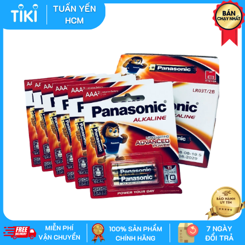 Bộ 6 vỉ pin Kiềm Alkaline Panasonic AAA LR03T/2B-Hàng chính hãng