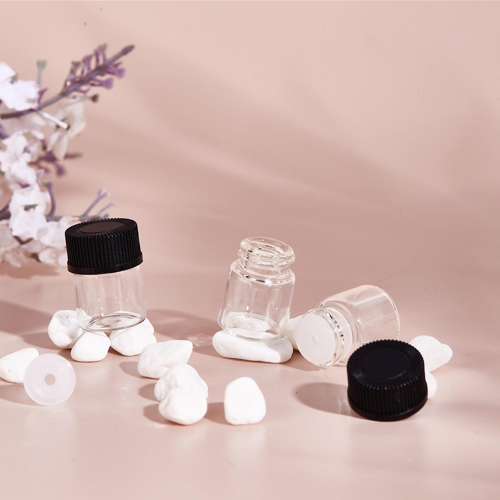 100 Pcs Essential Oil  Vial with orifice 1ml  Dram bottle