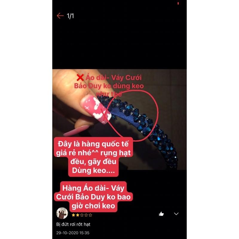 Cài tóc nhung đính hạt