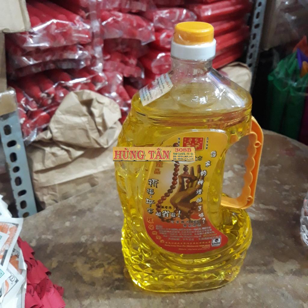 Một Thùng Dầu Cát Tường Lưu Ly Chai Lớn 2 Lít ( Mỗi Chai Nặng gần 1,2 Kg )