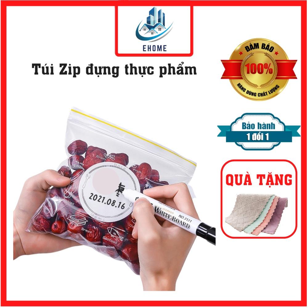 (80 cái) Set 3 hộp túi zip đựng thực phẩm đông lạnh an toàn có khóa và có thể tái sử dụng