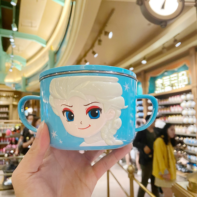 Tô chén ăn giữ nhiệt inox Disney hình Frozen Elsa cao cấp cho trẻ em 620ml