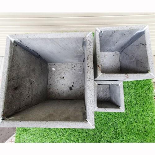 3 Chậu cây cảnh đá ong xám V20x20, V15x15, V10x10 cm