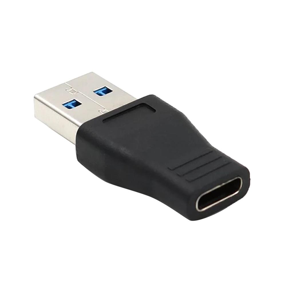 PREMIUM USB MALE TO USB TYPE-C FEMALE PLUG ADAPTER CONVERTER CONNECTORS BLACK