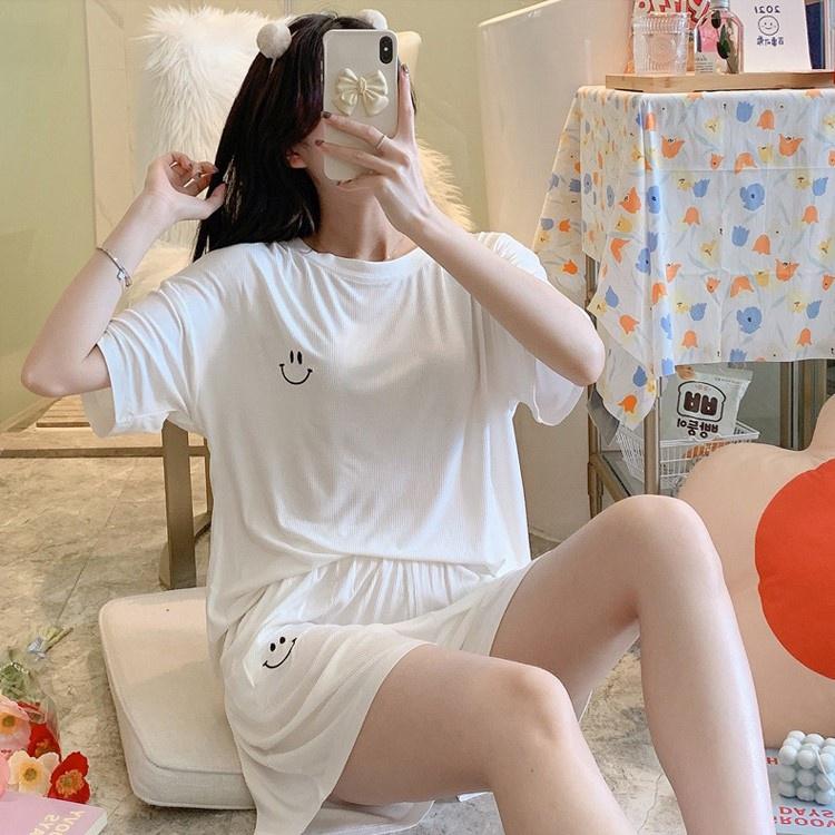 Đồ bộ nữ mặc nhà thời trang mới nhất - Chất liệu Cotton cao cấp - ( Đùi Mặt Cười - mã BC-06 )