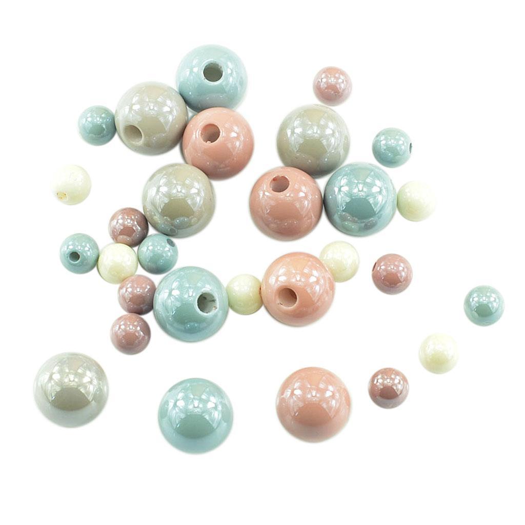 28 Pieces Artificial Half Hole Pearl Beads for Necklaces,Bracelet Making DIY Crafts