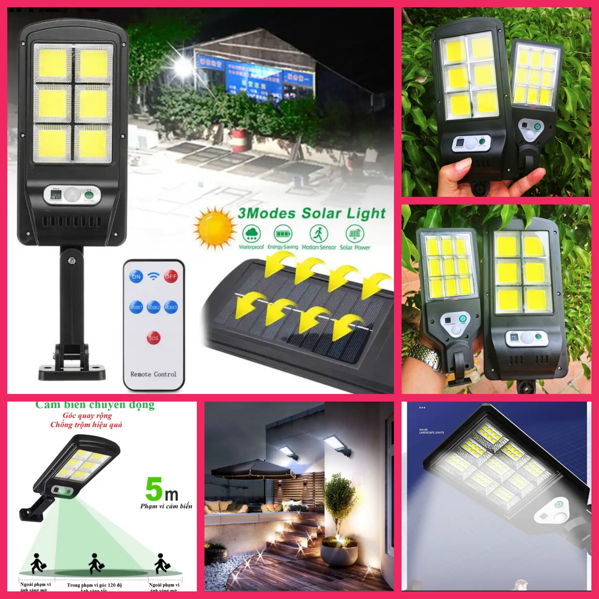 ĐÈN CHIẾU SÁNG ĐIỆN NĂNG LƯỢNG MẶT TRỜI CẢM BIẾN TỰ ĐỘNG BẬT TẮT ĐÈN ÁNH SÁNG CHUYỂN ĐỘNG HỒNG NGOẠI LOẠI TỐT