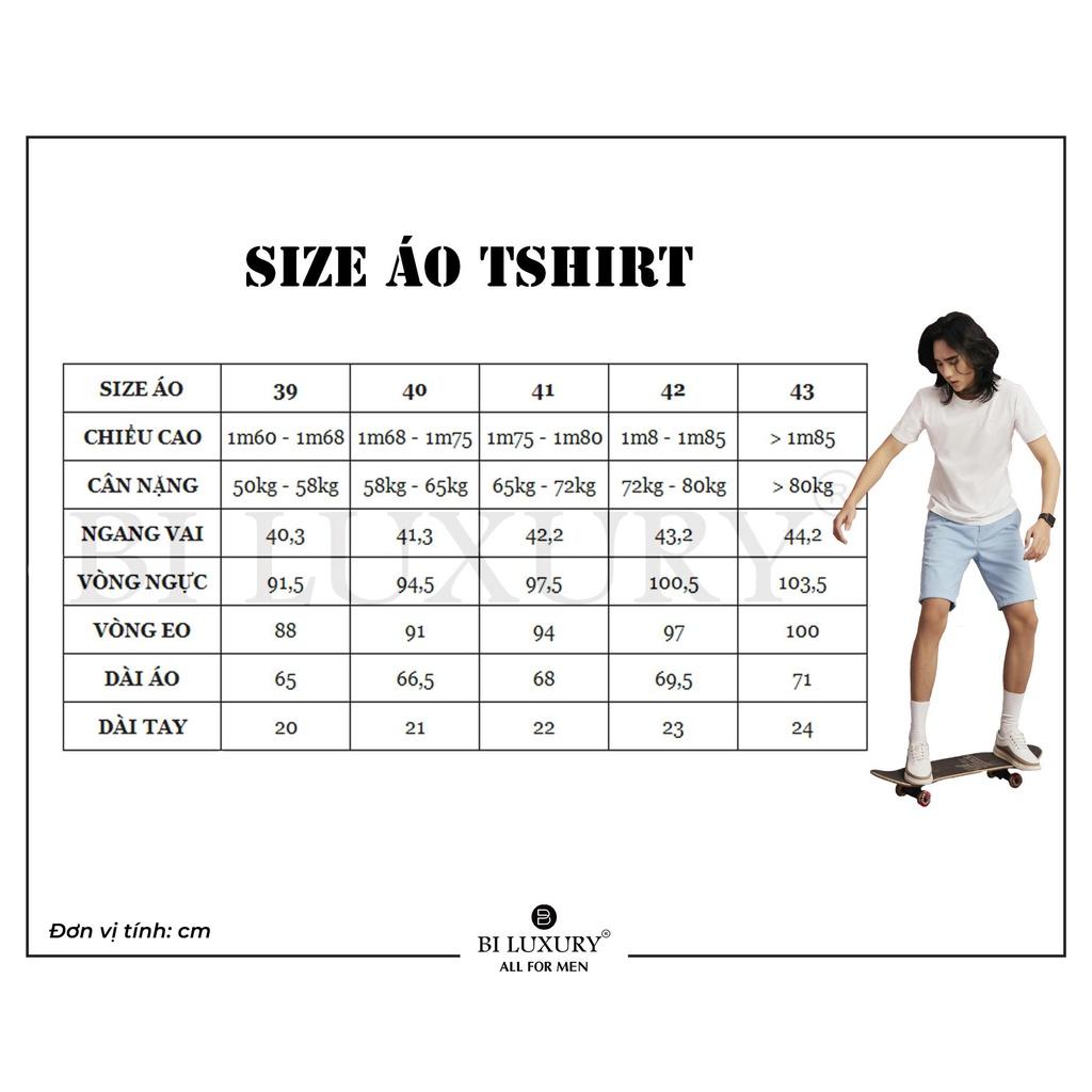Áo Thun Nam Ngắn Tay Cổ Tròn  Chất Liệu Cotton Cao Cấp Trẻ Trung, Thoáng Mát Chính Hãng Biman By BiLuxury 5APKH010XNG