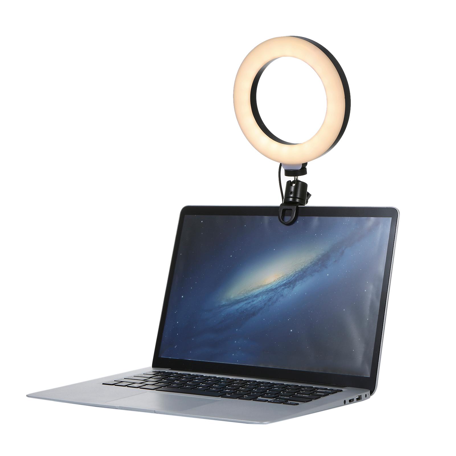 6'' Ring Light for Laptop, Computer Clip Video Fill Light Conference Ring Beauty Live Light