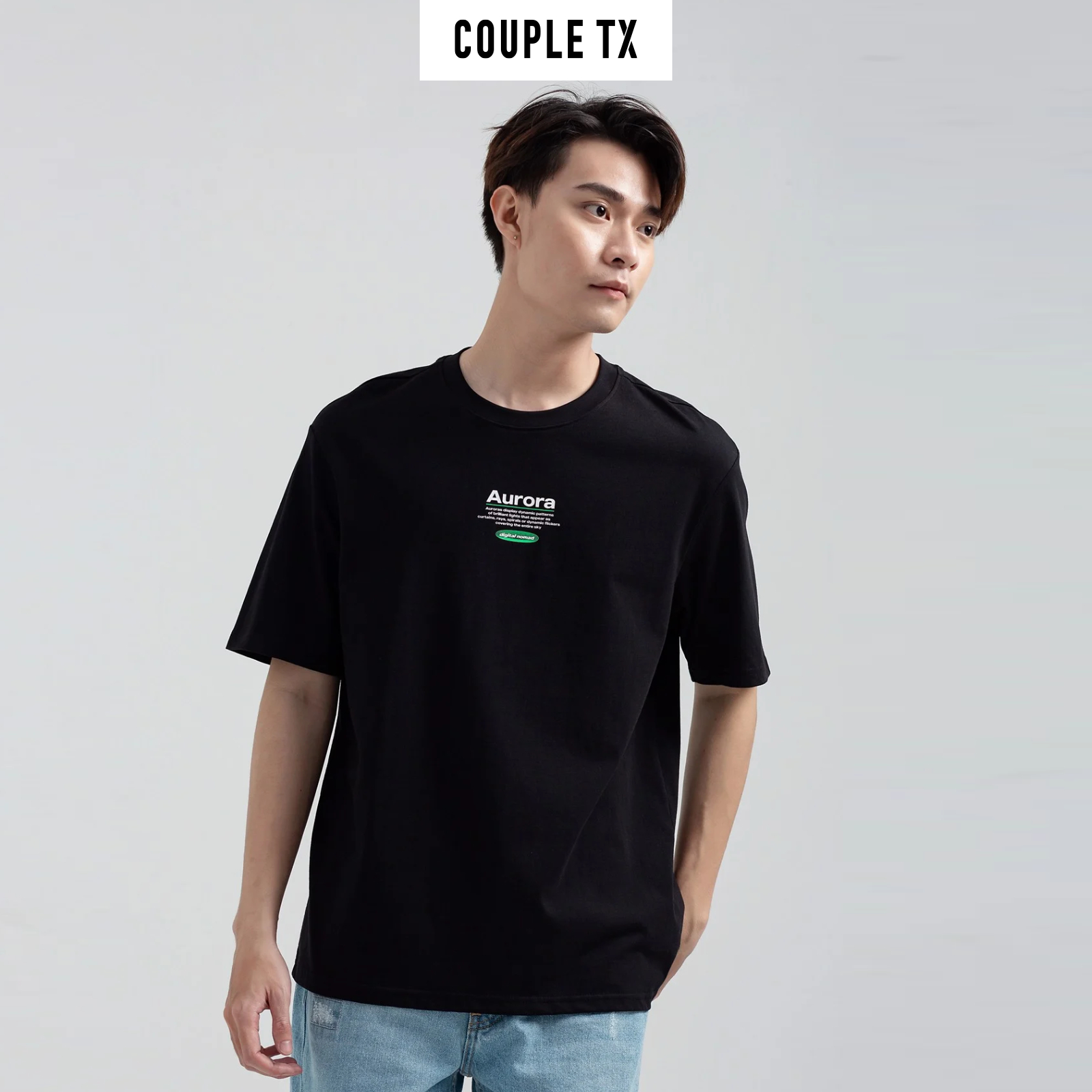 COUPLE TX - Áo Thun Nam Relax Fit In Graphic Aurora MTS 1178