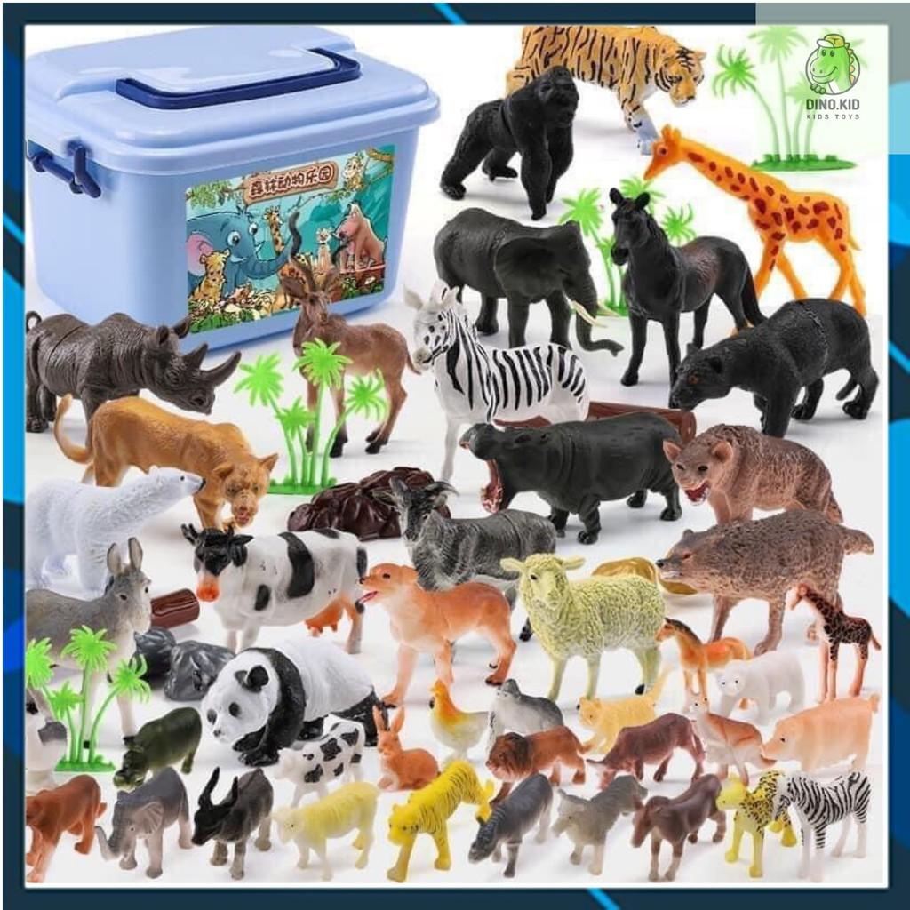 Đồ chơi mô hình động vật hoang dã 58 chi tiết cho trẻ học tập và nhận biết con vật giúp bé ham học hỏi hơn