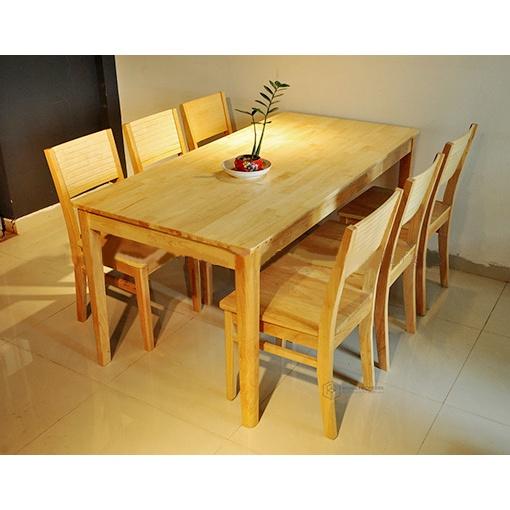 Bộ bàn ghế phòng ăn Cherry trắng BA04 - Bàn ghế gỗ giá tốt tại HCM
