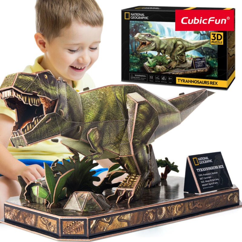 Đồ Chơi CUBIC FUN Xếp Hình 3D Nat Geo: Khủng Long Tyrannosaurus Rex DS1051H