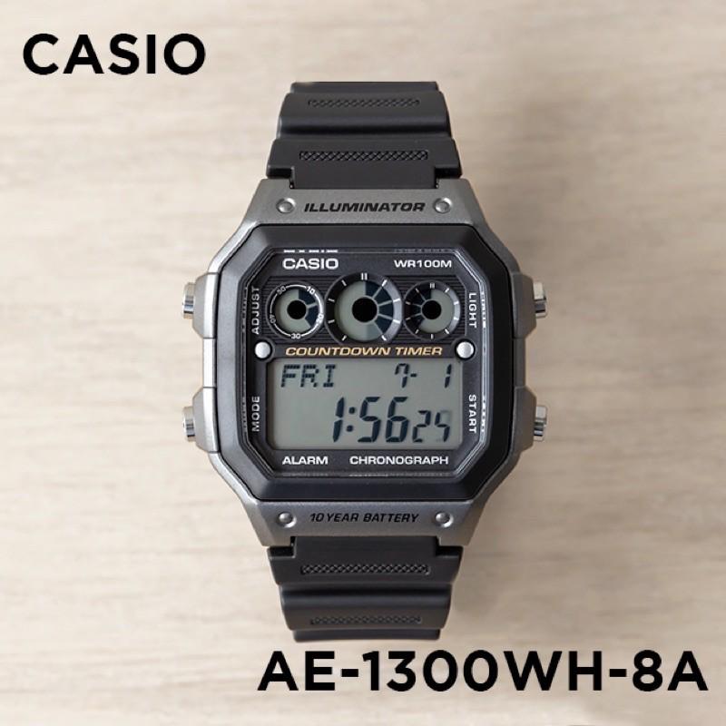 Đồng Hồ Nam Dây Nhựa Casio Standard AE-1300WH-8A Chính Hãng - AE-1300WH-8AVDF Pin 10 Năm