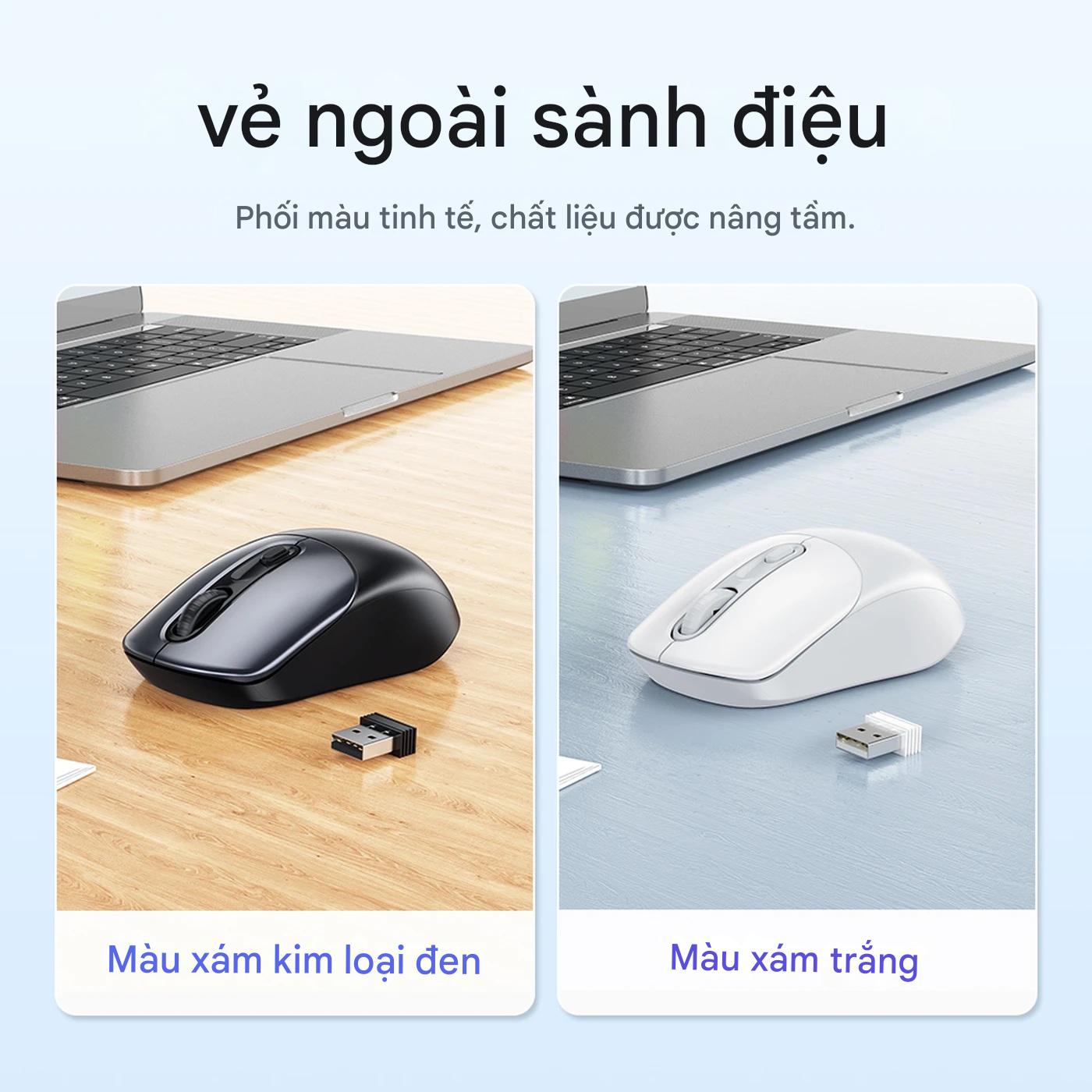 Chuột không dây Hoco GM28 kết nối USB 2.4G, dùng cho PC, Laptop, Tivi - Hàng chính hãng