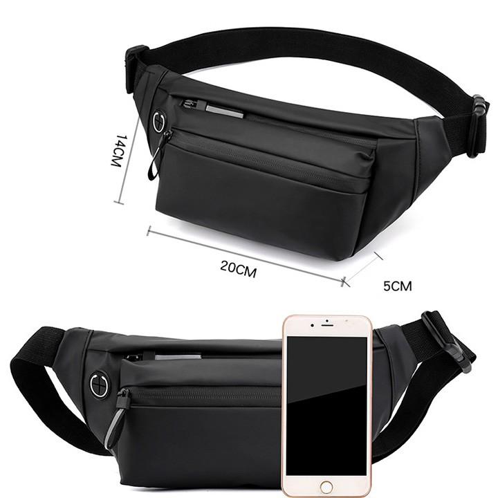 Túi đeo chéo nam VPC kiểu ngang bóng trơn S95 Tặng móc khóa hình khiên