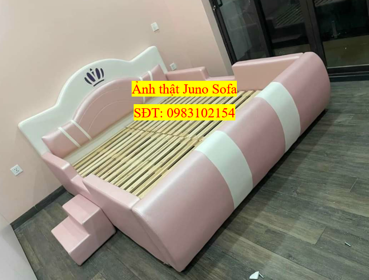 Giường trẻ em cao cấp Juno Sofa ngang 1m5/1m6/1m8 dài 2m