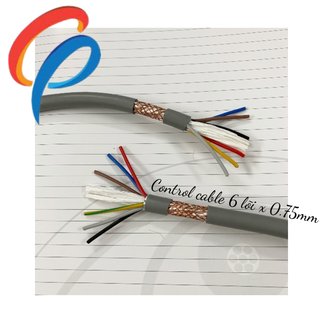 Cáp điều khiển 6 lõi x 0.75mm có lưới chống nhiễu điện áp 500 volt