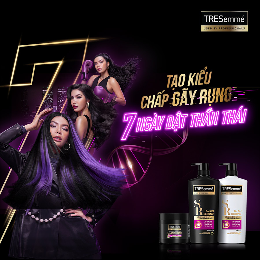 Combo Dầu Gội 850g &amp; Kem Ủ 180ml Tresemme Salon Rebond Giúp Chắc Khỏe &amp; Ngăn Gãy Rụng Tóc