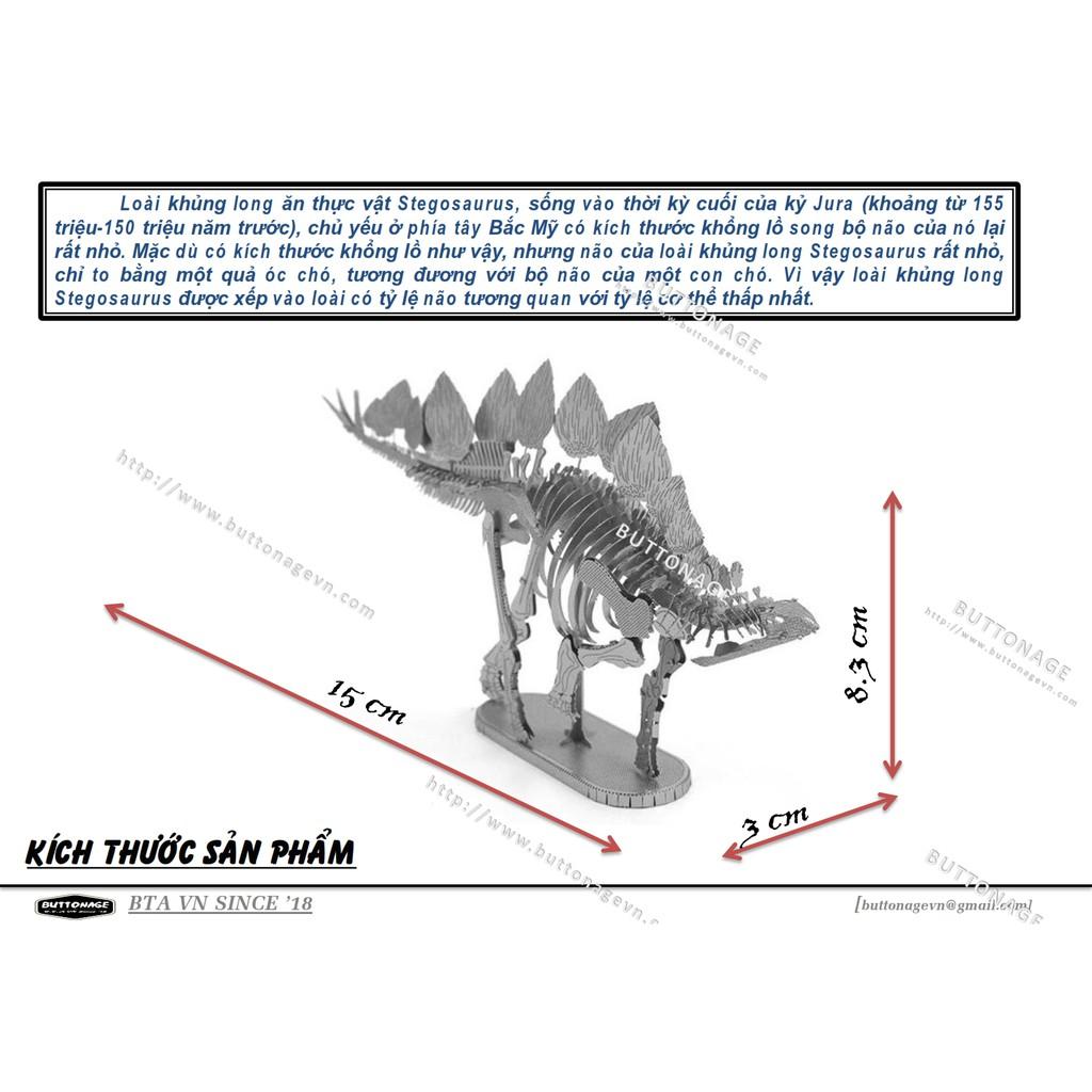 Mô Hình Lắp Ráp 3d Hóa Thạch Khủng Long Phiến Sừng Stegosaurus