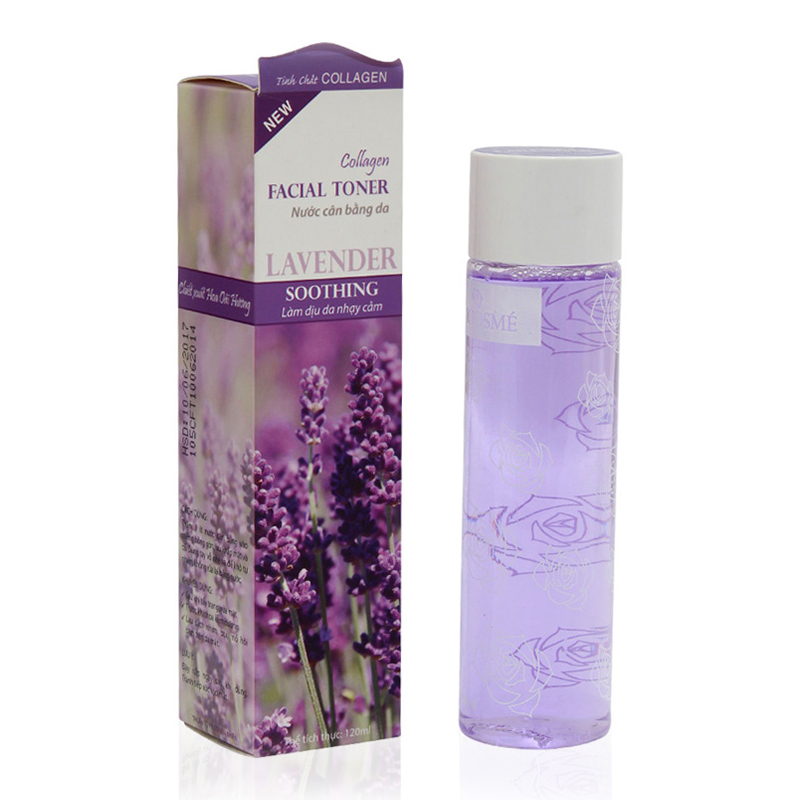 Nước Cân Bằng Collagen Lamcosmé Lavender, Chiết Xuất Từ Hoa Oải Hương Làm Sạch, Kháng Viêm Và Làm Dịu Làn Da Nhạy Cảm (120ml)