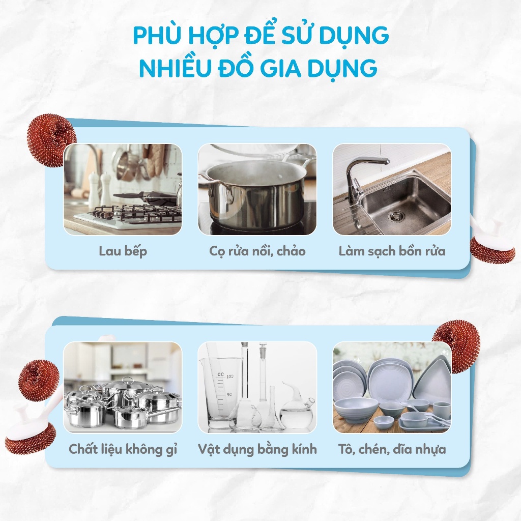 Chổi Cọ Xoong Nồi Kèm 2 Miếng Cọ Nồi Đa Năng MyJae
