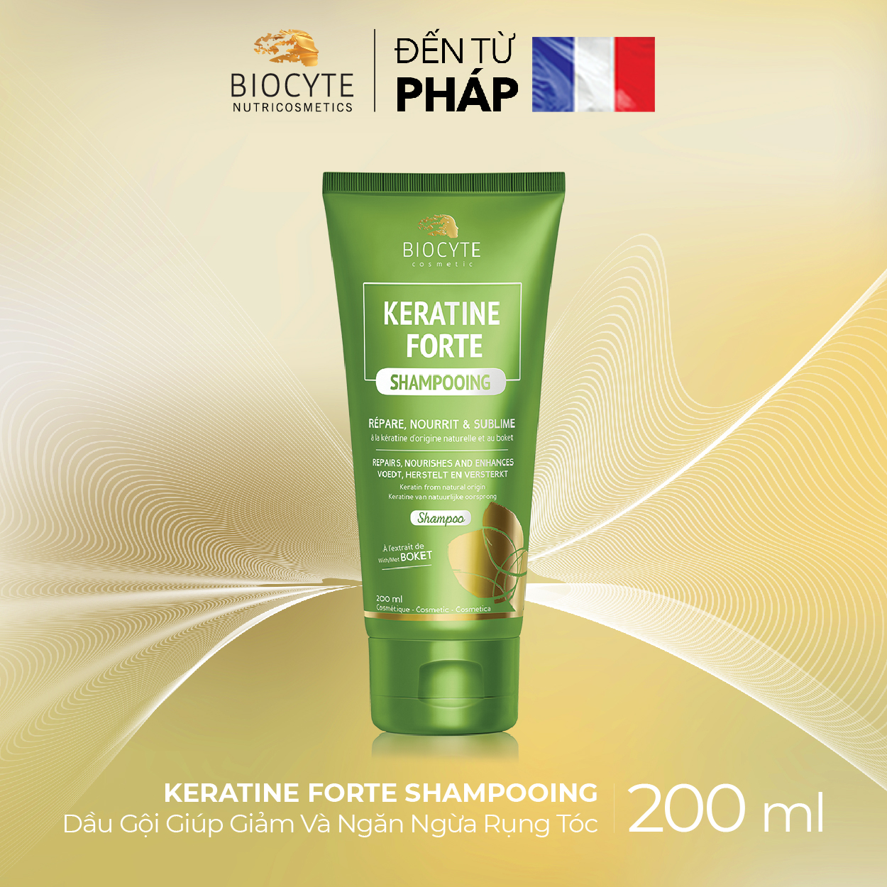 B12 Dầu gội làm mượt tóc BOC Keratine Forte Shampooing 200ml - Biocyte