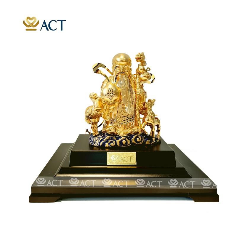 Tượng ông thọ khung gỗ 20x16.5x24 cm