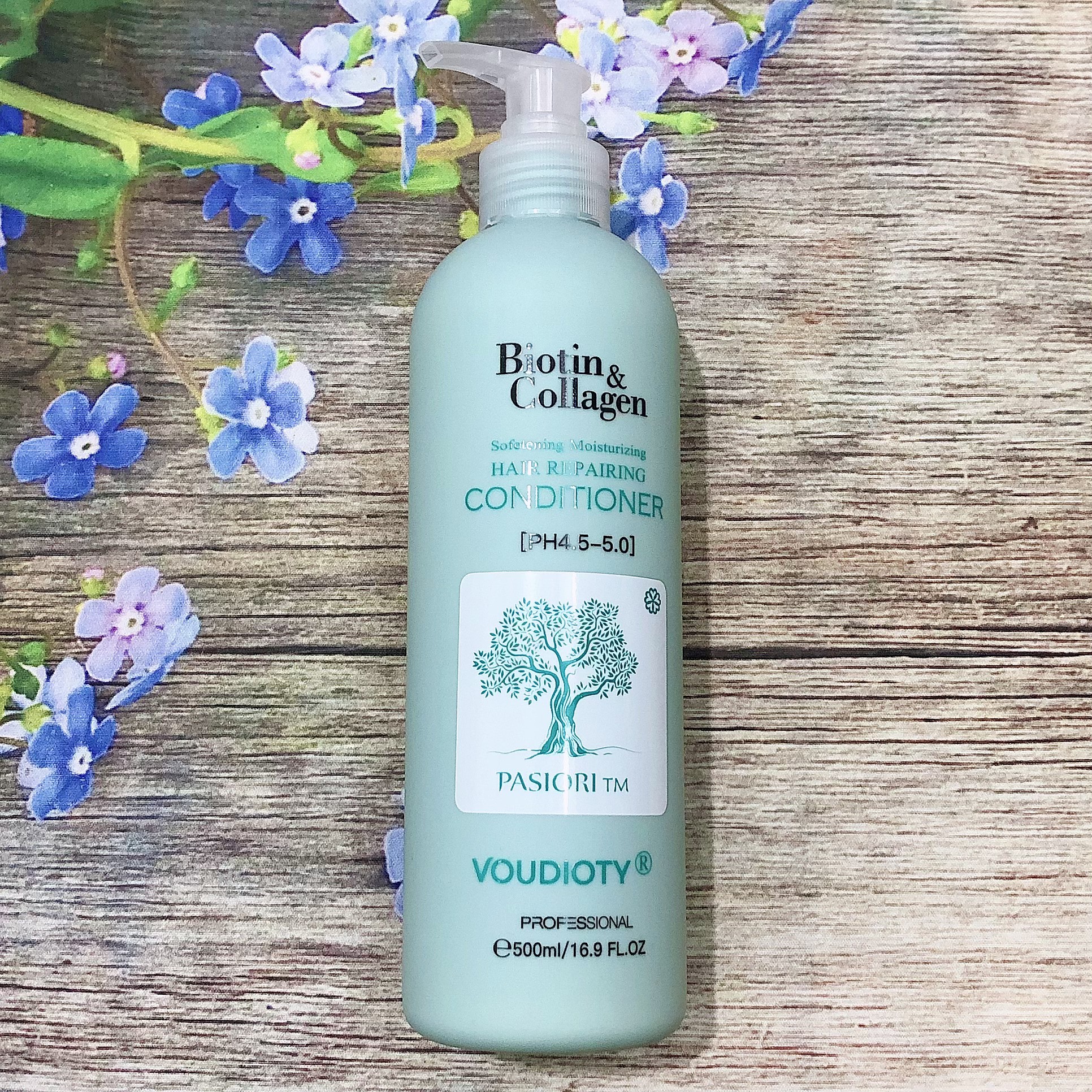 DẦU XẢ VOUDIOTY SOFTENING MIOISTURIZING HAIR REPAIR BIOTIN & COLLAGEN XANH BIỂN MỀM MƯỢT NGĂN GÃY RỤNG CHO TÓC GÀU NGỨA 500ML