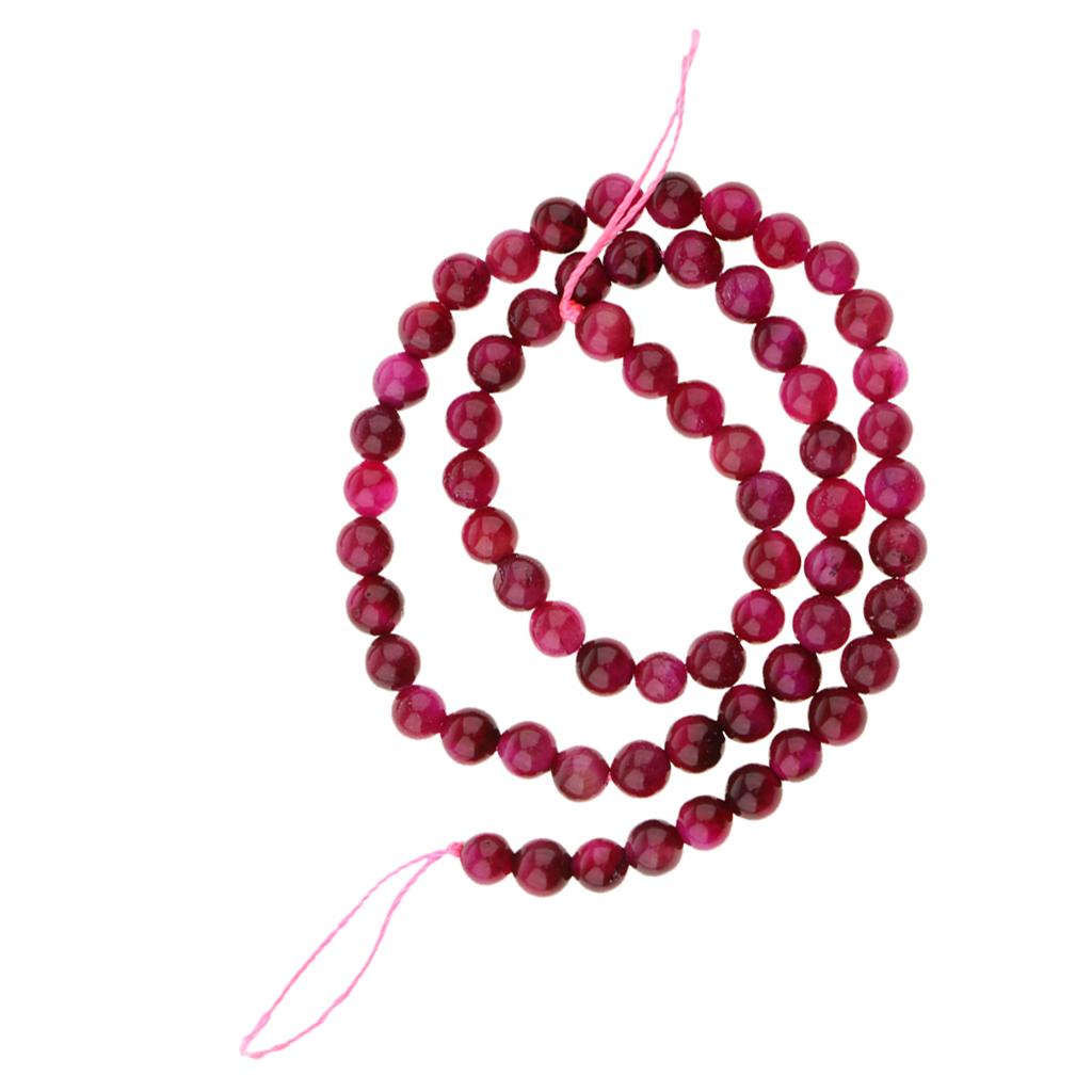 1 Strand Natural Stone Rose Red Tiger Eye Agate Loose Beads Lot Craft 4mm