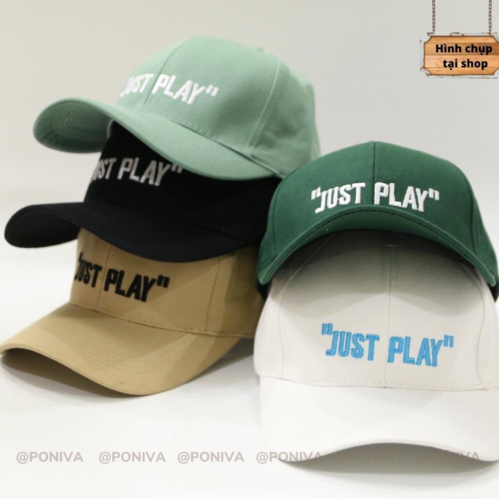 Mũ Lưỡi Trai ️ Nón Kết Thêu Chữ "JUST PLAY" Cực Hot Chất Kaki Cao Cấp Form Unisex Mẫu Hot Trend 2022