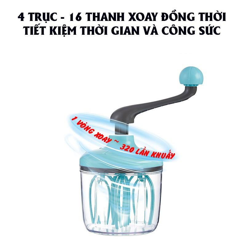 Máy Đánh Trứng Mini - Máy Đánh Kem Thủ Công - Dụng Cụ Làm Bánh Thông Minh Tiện Lợi