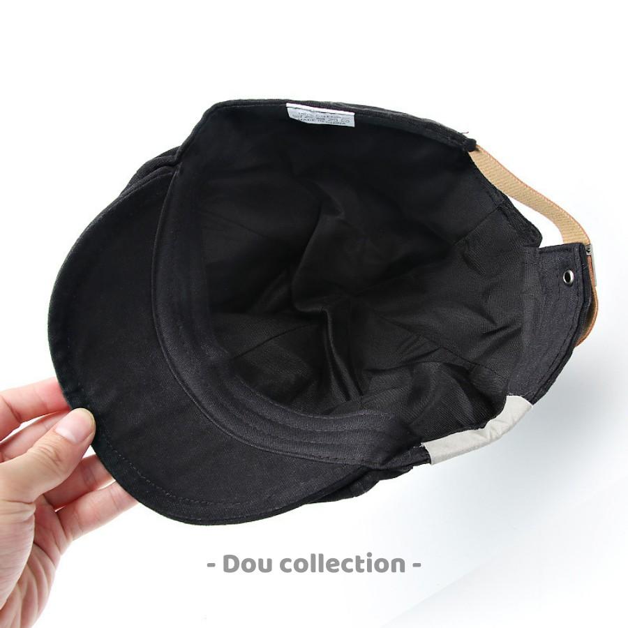 Mũ Nồi (Nón Beret) Retro Nam Nữ Unisex Họa Tiết EST 1973 Đính Bên Hông Phong Cách Nhật Bản - Mã NV032