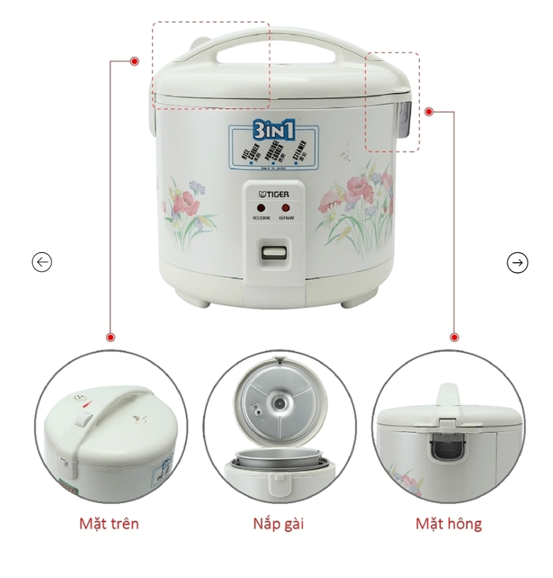 Nồi cơm điện Tiger JNP 1800 - 1.8L - HÀNG CHÍNH HÃNG