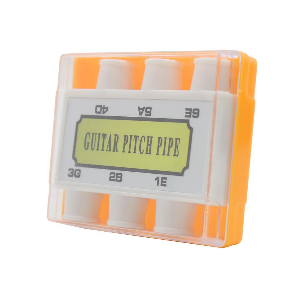Set of 6 Tones Notes Pitch Pipe and 6pcs Replacement Strings for Acoustic Guitar Accessory