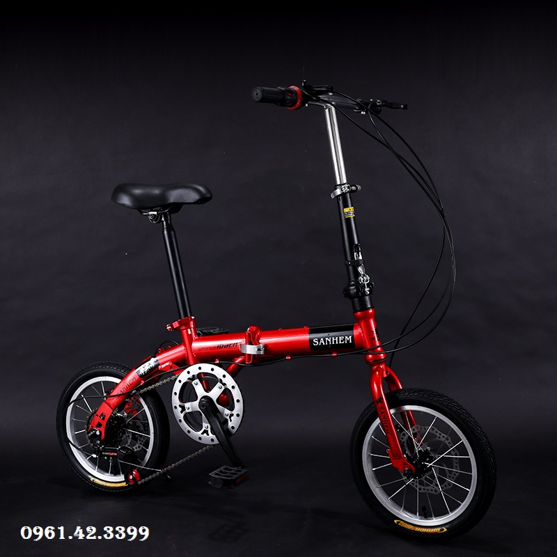 Xe đạp gấp gọn - Xe đạp địa hình 16inch Khung carbon siêu nhẹ tốc độ biến thiên chịu lực 100KG RE0740