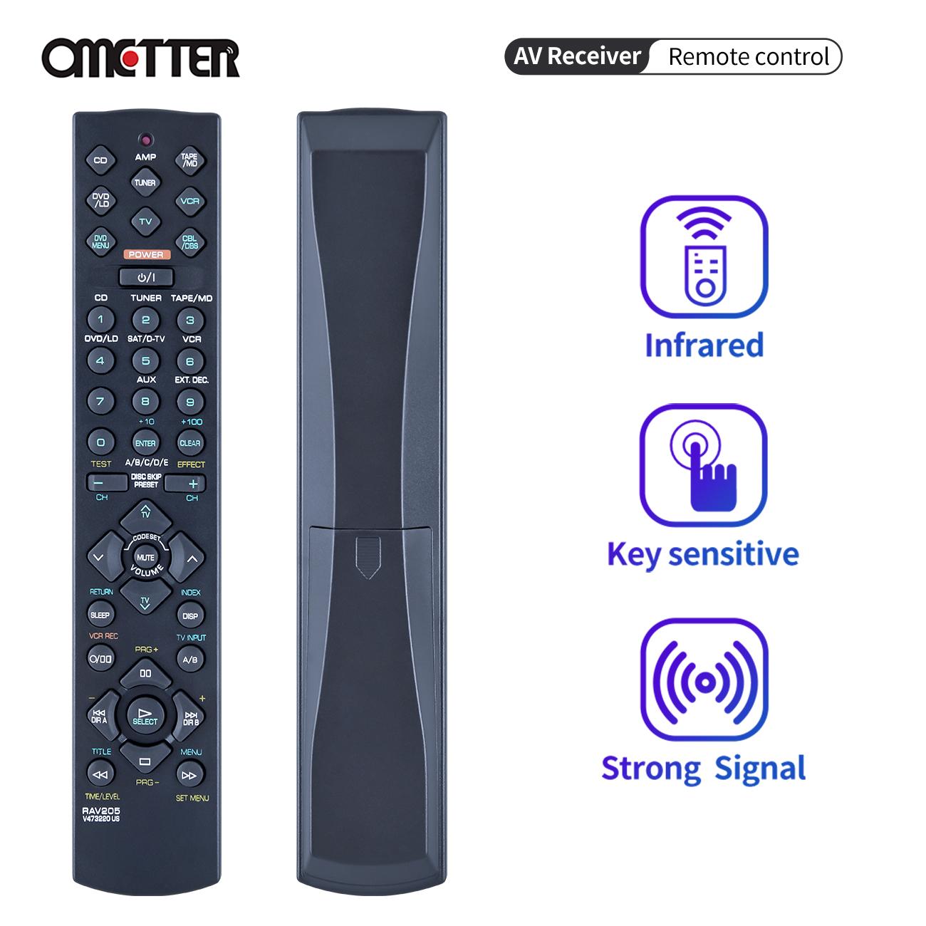 RAV205 RAV206 cho Yamaha Audio AV Trình nhận điều khiển từ xa V4732200 RX-V396 RX-V396RDS YHT-17 V6940901 RX-V420