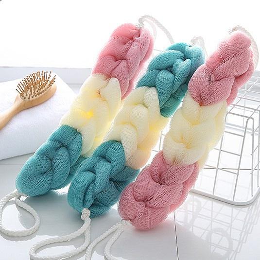 Bông tắm vải lưới mềm mại cao cấp, bông tắm tạo bọt kéo dài nhiều màu - Amina