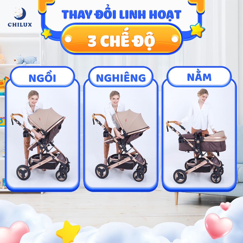 Xe đẩy cho bé Chilux - 9 tính năng nổi bật - Đảm bảo chất lượng