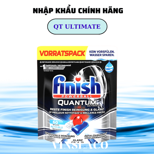 Viên rửa bát Finish Quantum Ultemate 60 viên
