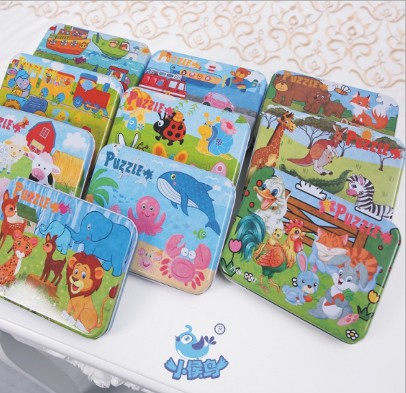 Đồ chơi hộp tranh xếp hình Puzzle 4 cấp độ 9-12-15-20 miếng nhiều chủ đề cho bé - Đồ chơi thông minh trẻ em