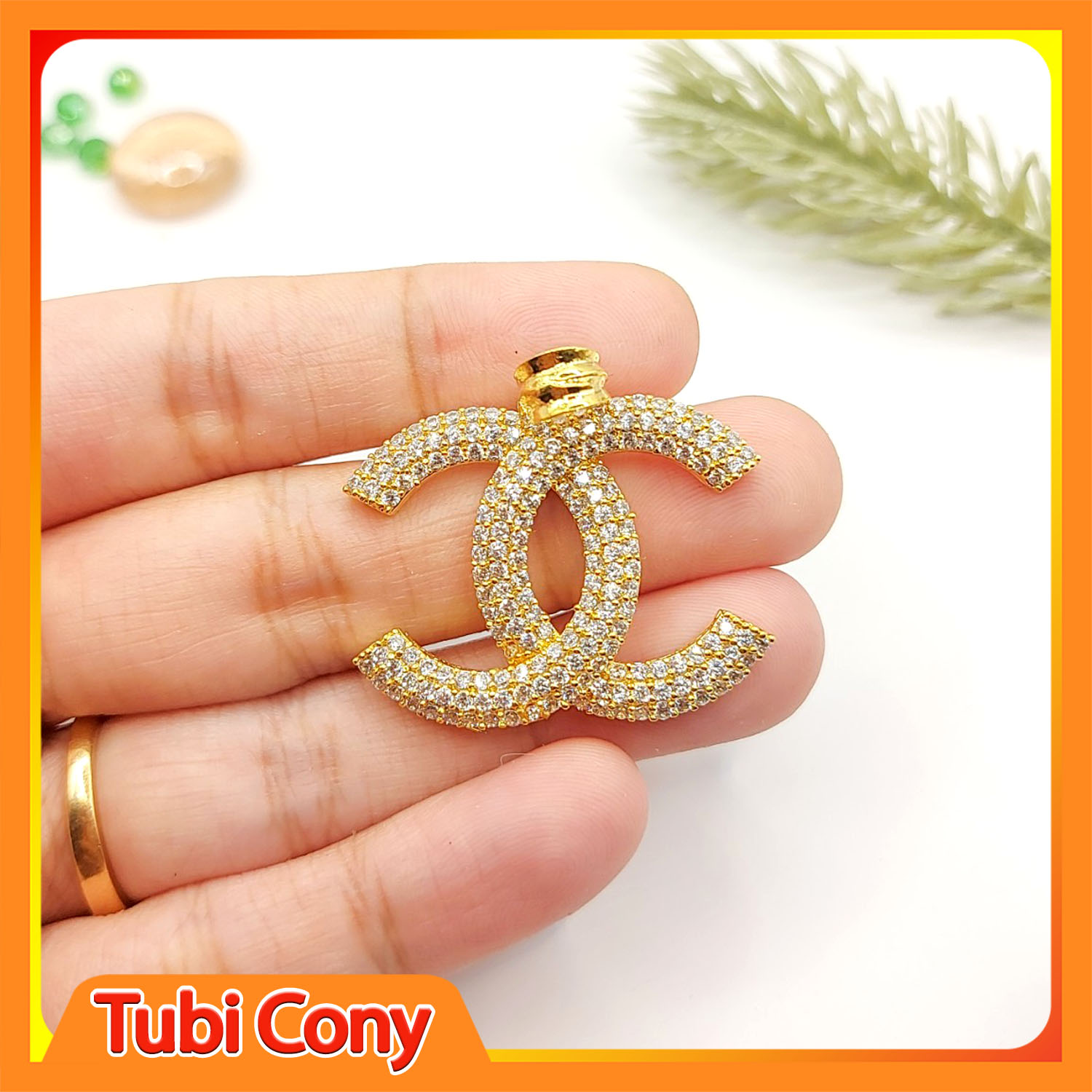 Mặt dây chuyền nữ chữ X đính đá