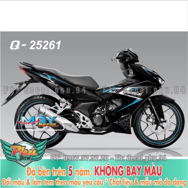 Tem rời Winner X Phối chỉ xanh Xe đen bóng + Nhám -1