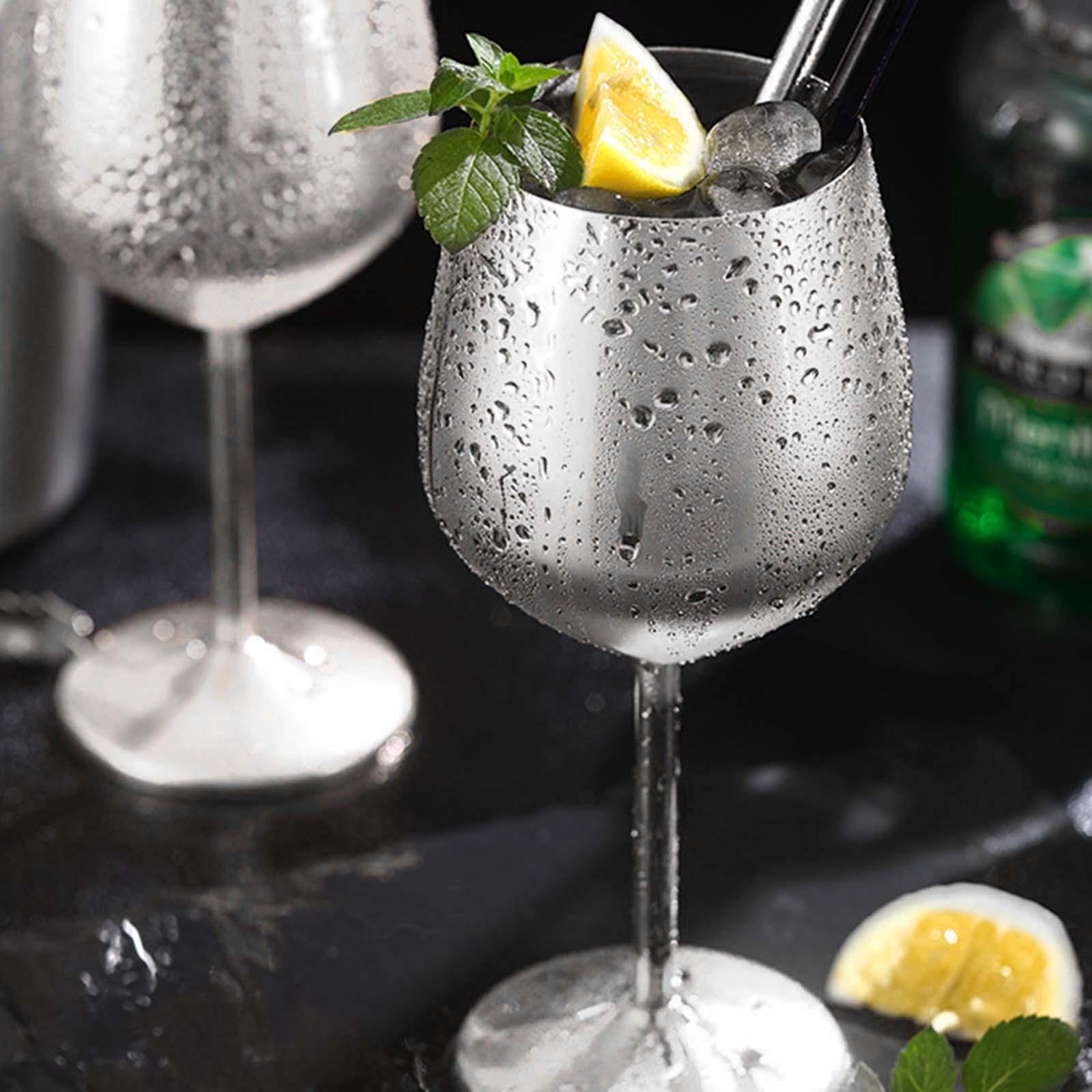 Stainless Steel Champagne Glasses Martini Glasses Cocktail Glasses for Party
