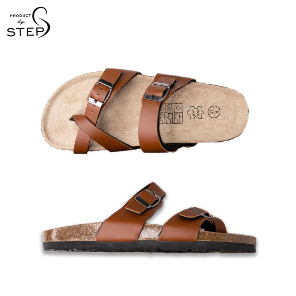 Dép đế trấu Unisex Da tổng hợp xỏ ngón