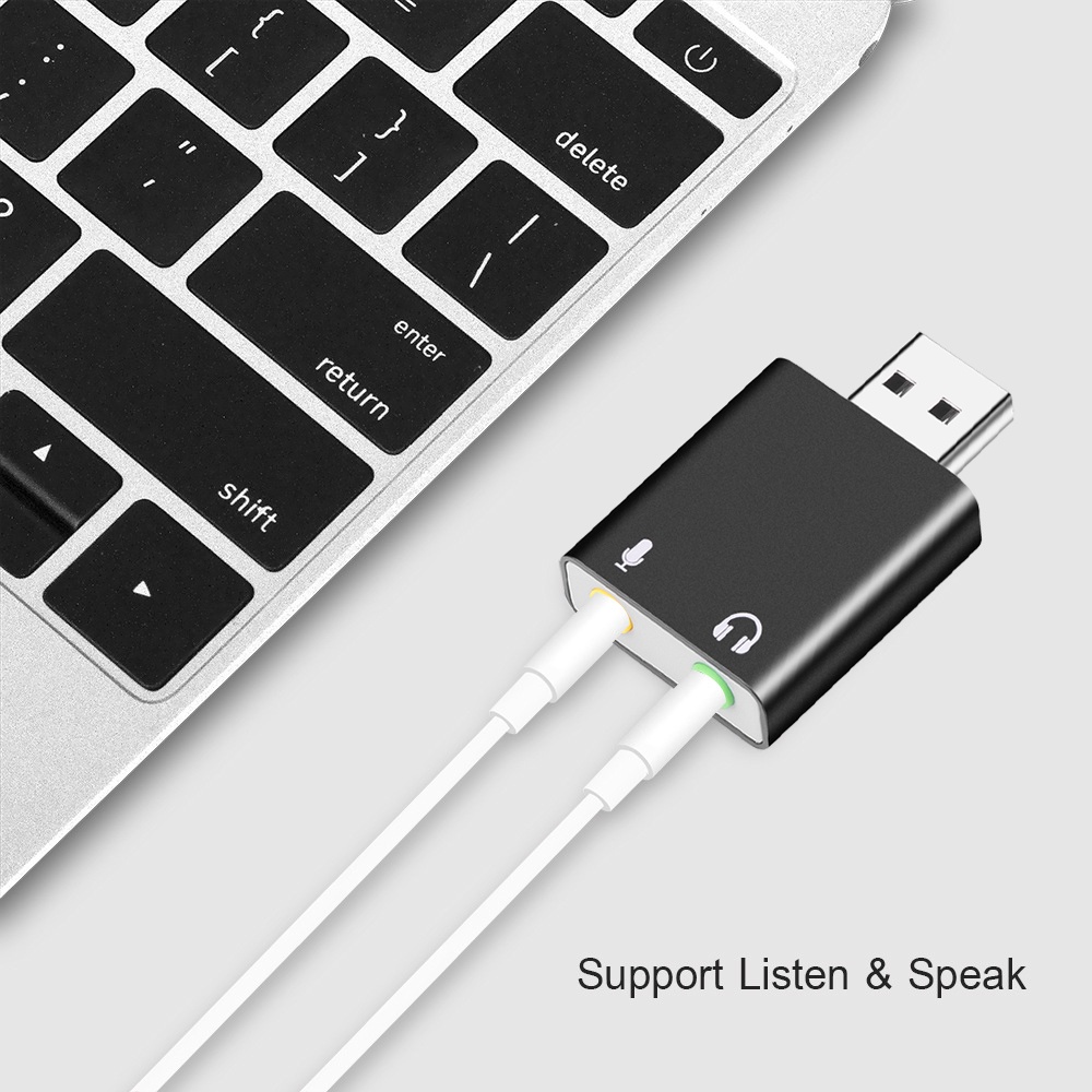 Sound card âm thanh USB 7.1 CH cho máy tính PC - Hàng Nhập Khẩu
