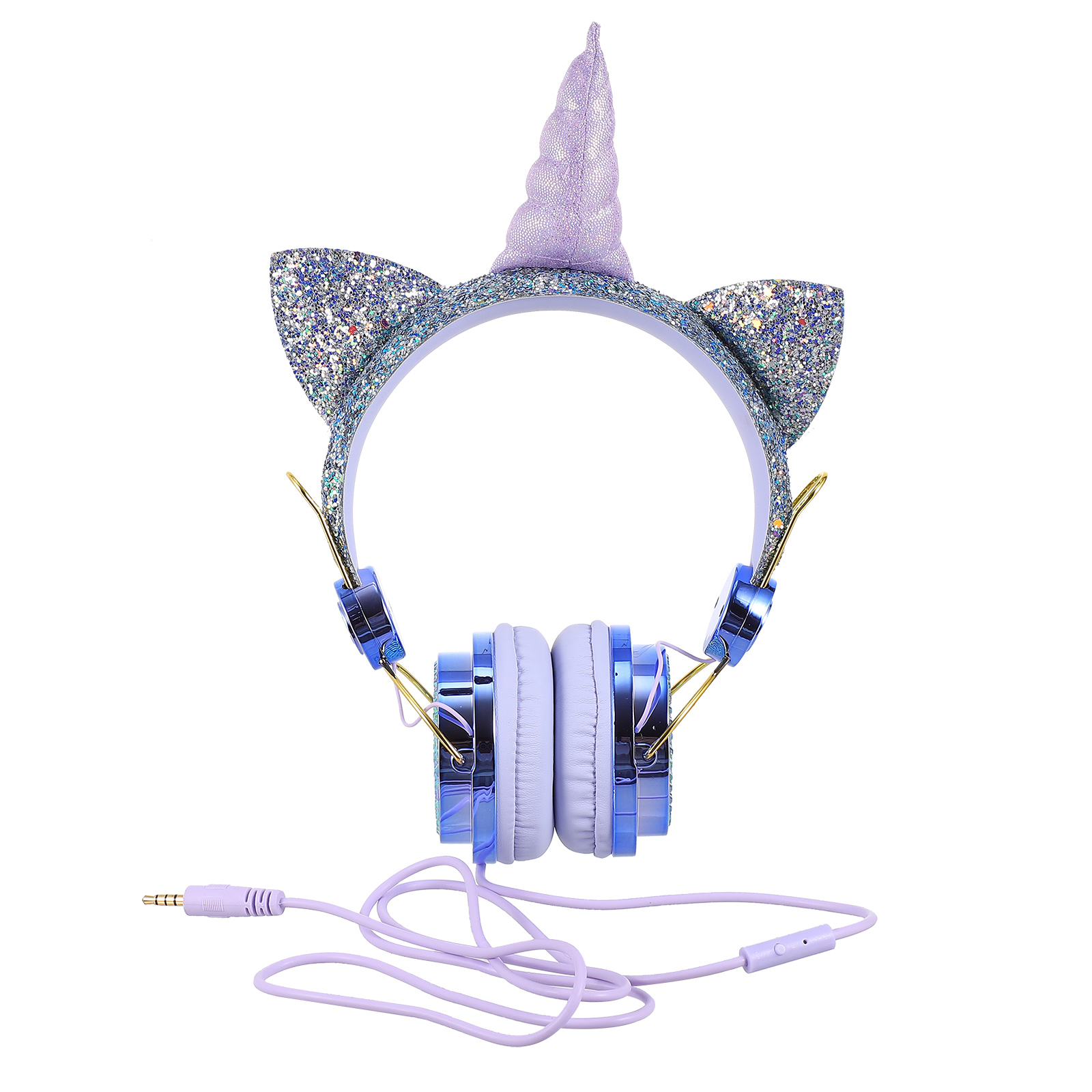 Chơi Game Có Dây Tai Nghe Sừng Mèo Hình Dạng Tai Có Dây 3.5Mm Headphone Máy Tính